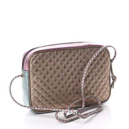 Gucci Laminated Nappa Trapuntata Small Zumi Shoulder Bag Rosa Lago Rame 3 of 10