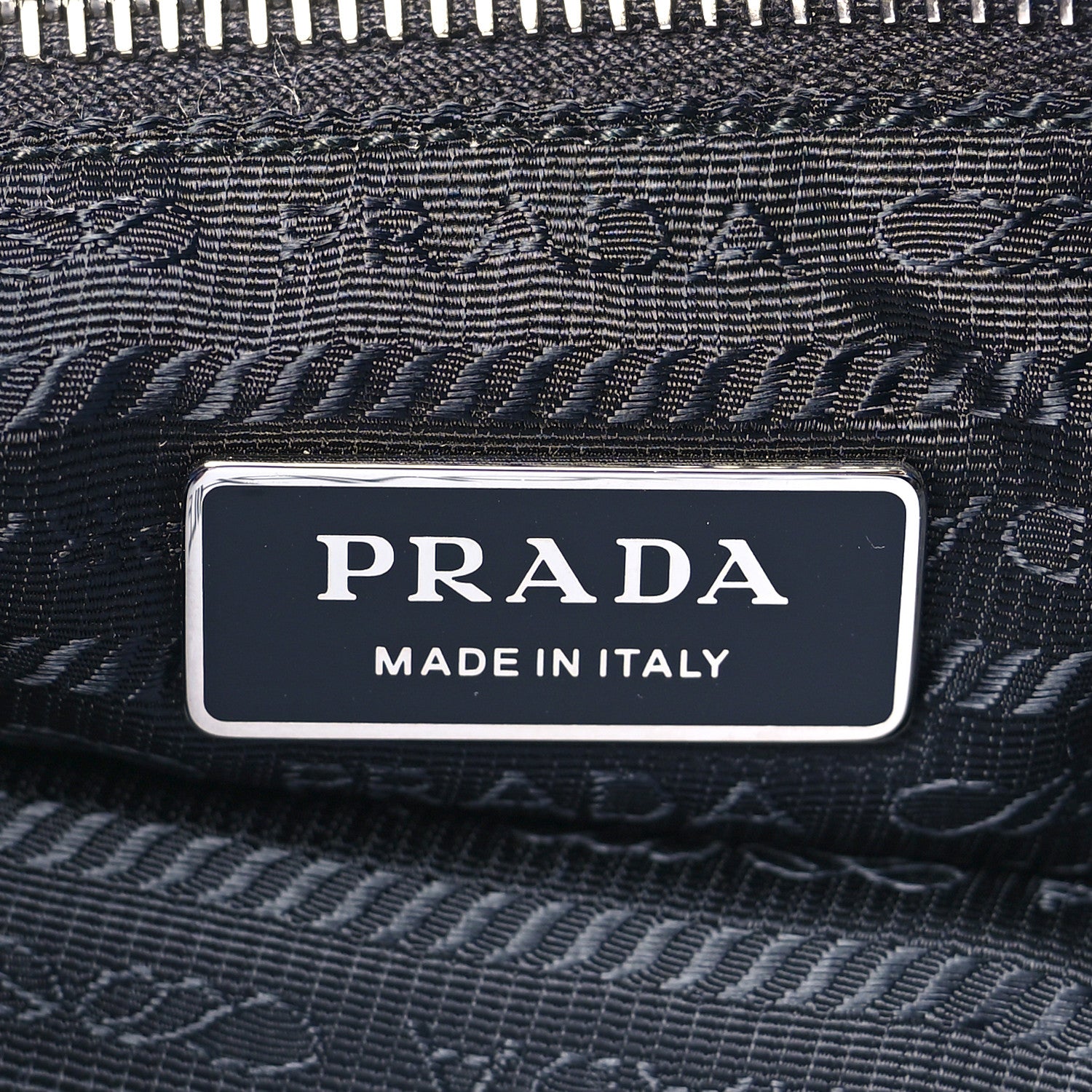 Prada Terry Cloth Small Tote Bag Cielo Black 6 of 10