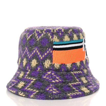 Prada Shetland Chevron Racing Logo Womens Bucket Hat S Grigio 4 of 8