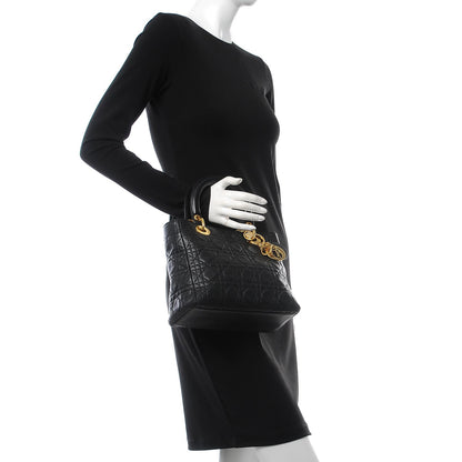 Christian Dior Lambskin Cannage Medium Lady Dior Black 2 of 11