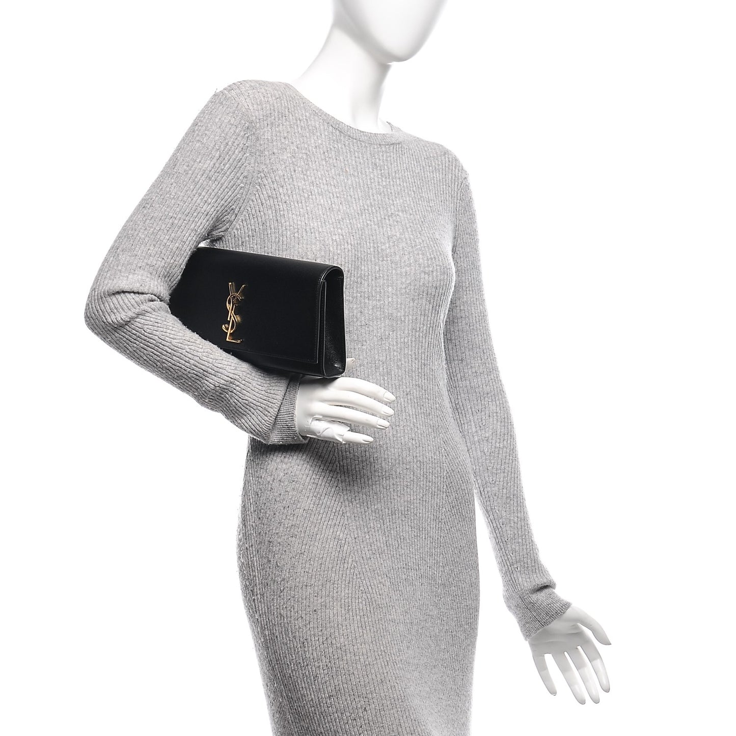 Grain De Poudre Monogram Cassandre Clutch Black