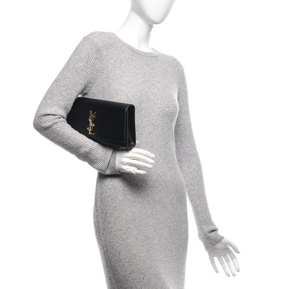 Saint Laurent Grain De Poudre Monogram Cassandre Clutch Black 2 of 6