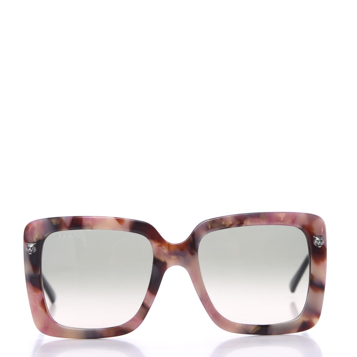 Acetate Square Frame GG0216S Sunglasses Rose Silver
