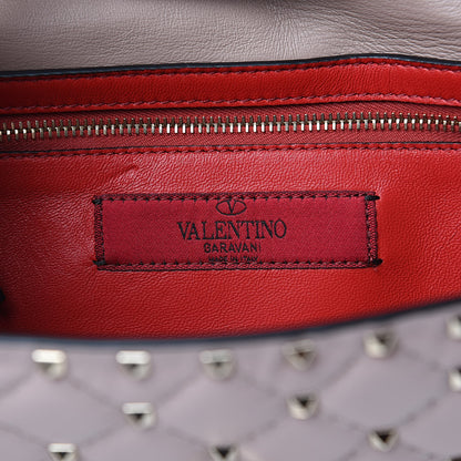 Valentino Garavani Lambskin Rockstud Spike Wallet on Chain Poudre 6 of 10
