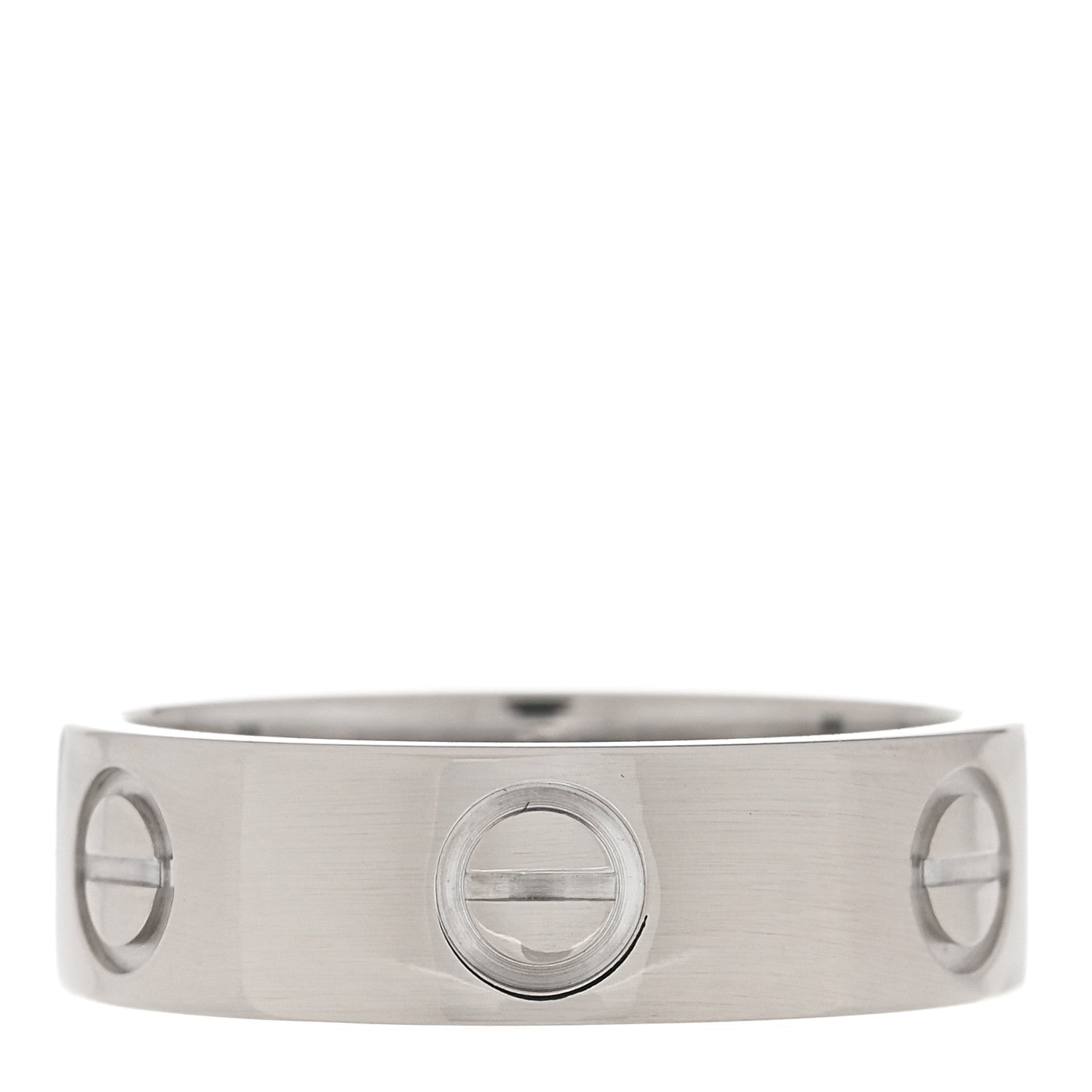 Cartier 18K White Gold 5.5mm LOVE Ring 51 5.75 3 of 4