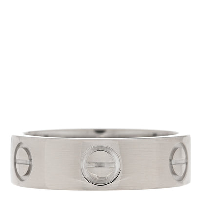Cartier 18K White Gold 5.5mm LOVE Ring 51 5.75 3 of 4