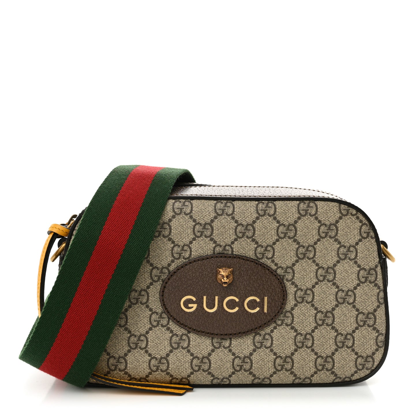 GG Supreme Monogram Web Neo Vintage Shoulder Bag Beige New Acero Crop