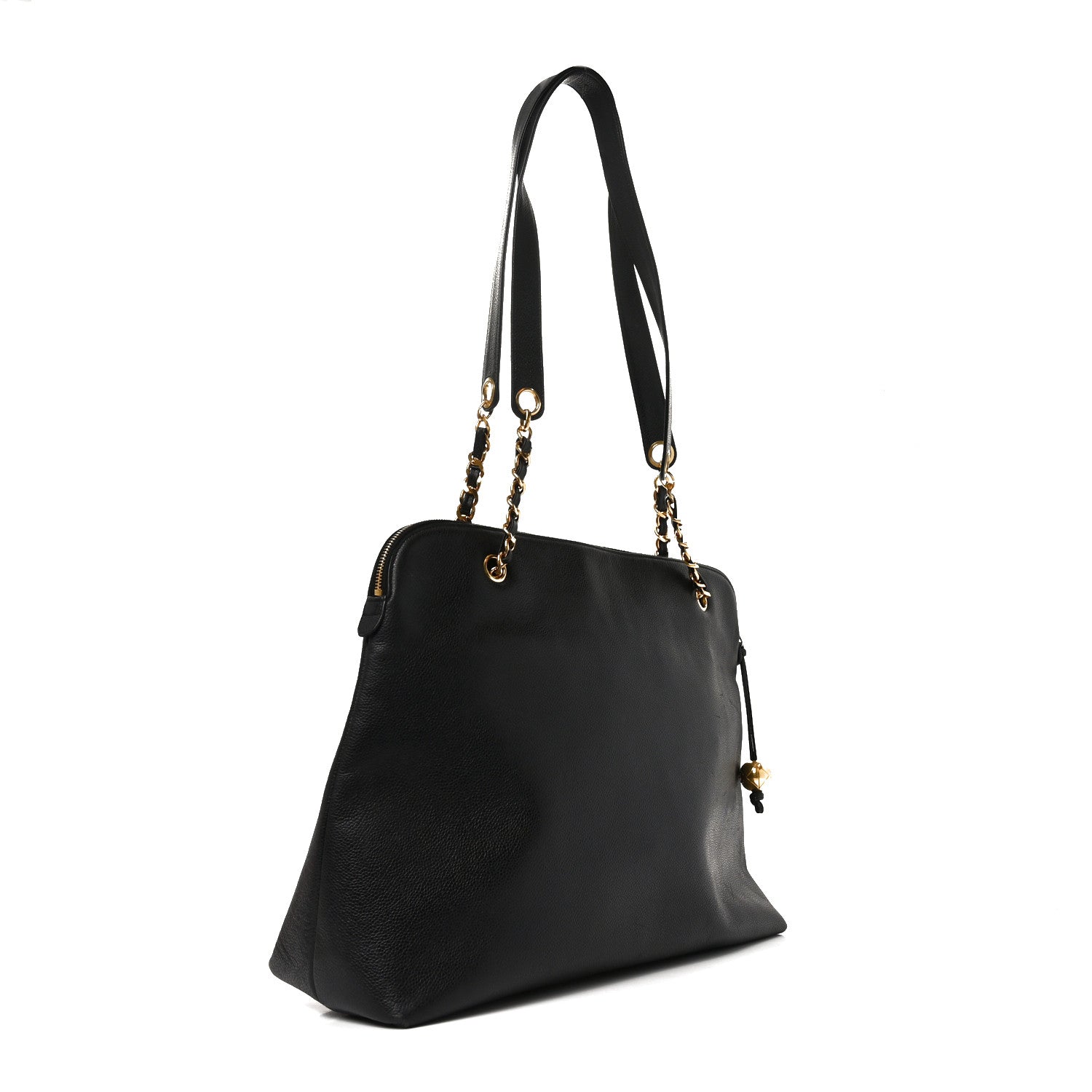 Chanel Caviar Large CC Shoulder Bag Black 2 of 9
