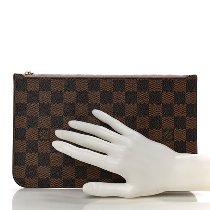 Louis Vuitton Damier Ebene Neverfull MM GM Pochette Rose Ballerine 2 of 13