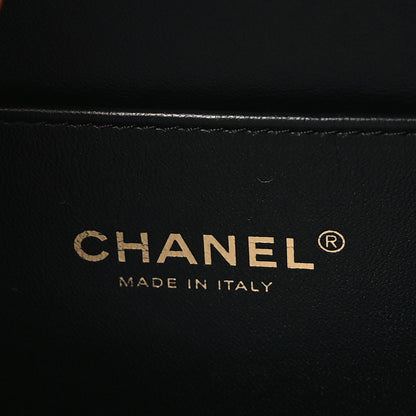 Chanel Shiny Calfskin Quilted Top Handle Vanity Black 7 of 11