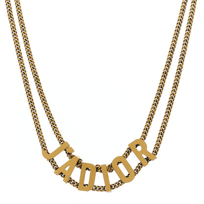 Christian Dior Metal J'Adior Choker Necklace Aged Gold 1 of 5