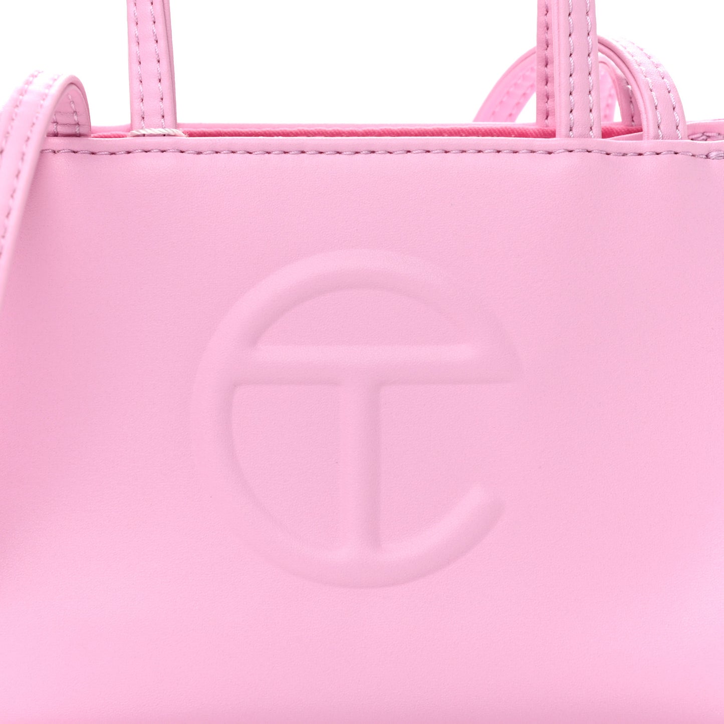 Vegan Leather Small Shopping Bag Bubblegum
