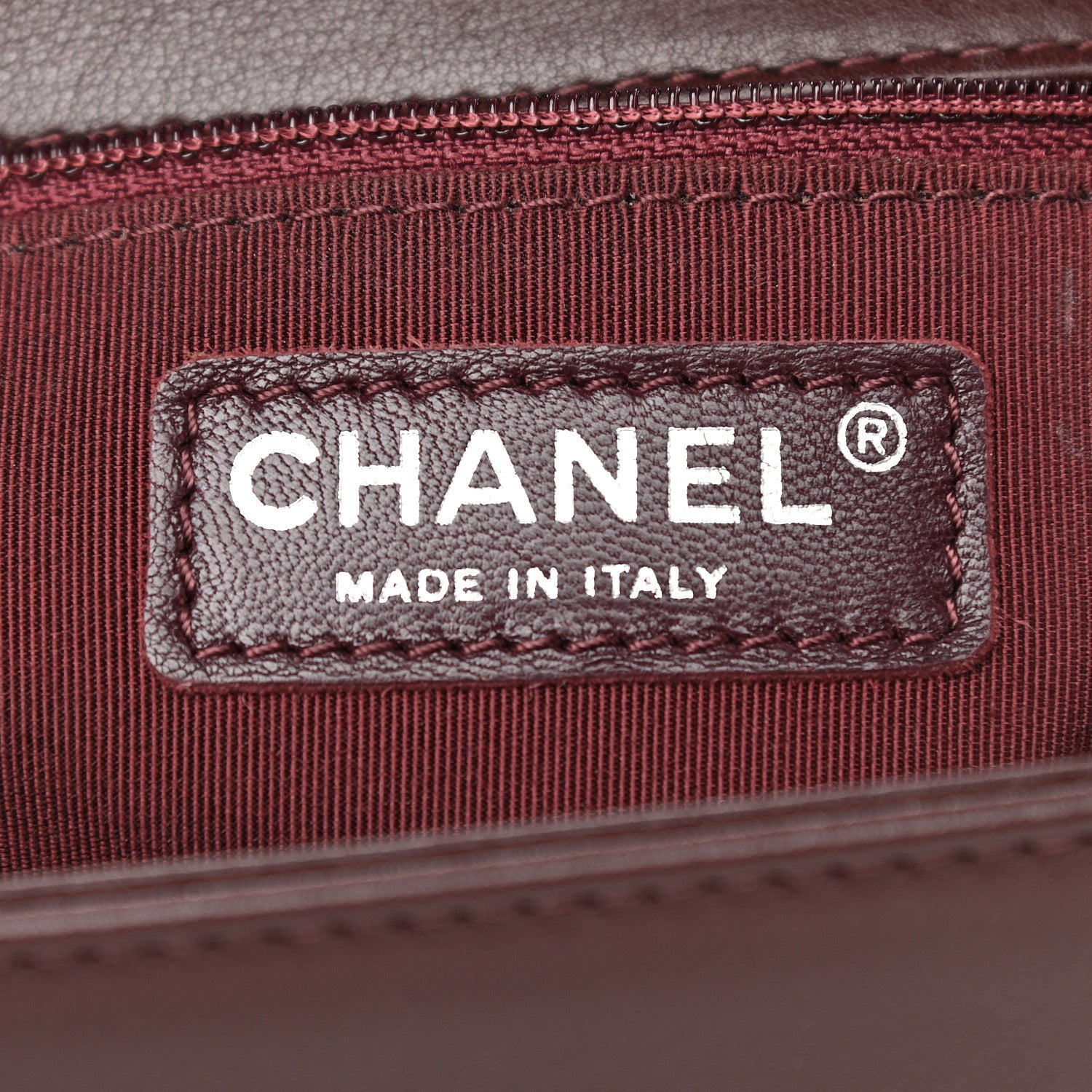 Chanel Calfskin Chevron Quilted New Medium Boy Flap Burgundy 7 of 10