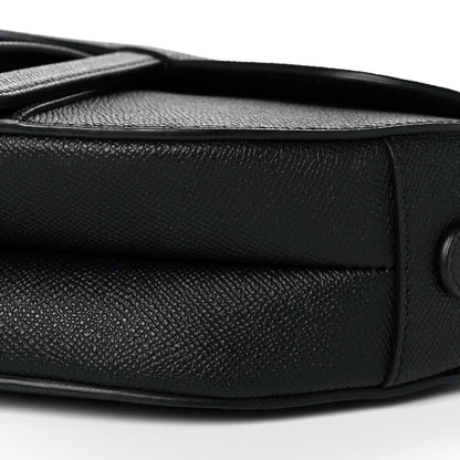 Christian Dior Grained Calfskin Saddle Bag Black 10 of 13