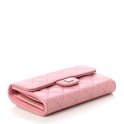 Chanel Caviar Quilted Medium Flap Wallet Pink 4 of 11