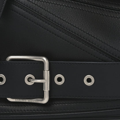 Loewe Shiny Calfskin Small Puzzle Biker Bag Black 7 of 9