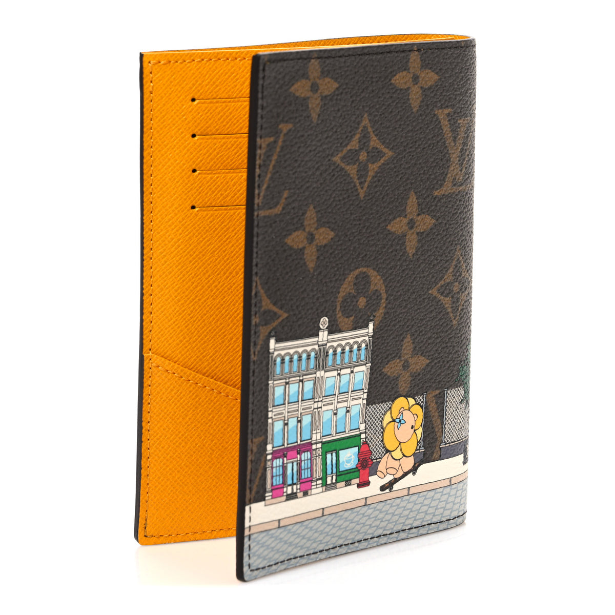 Louis Vuitton Monogram 2022 Christmas Animation New York Soho Passport Cover Yellow 3 of 7