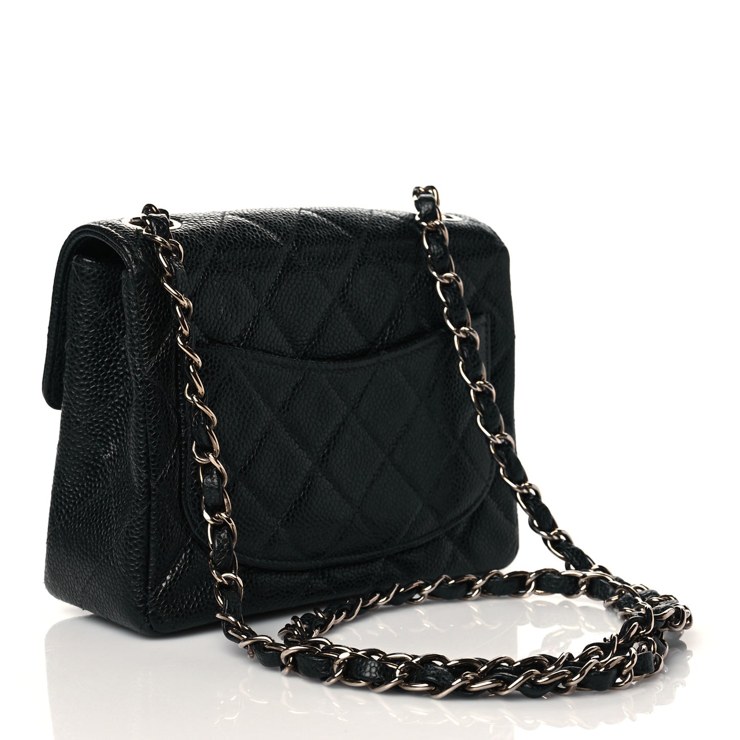 Caviar Quilted Mini Square Flap Black
