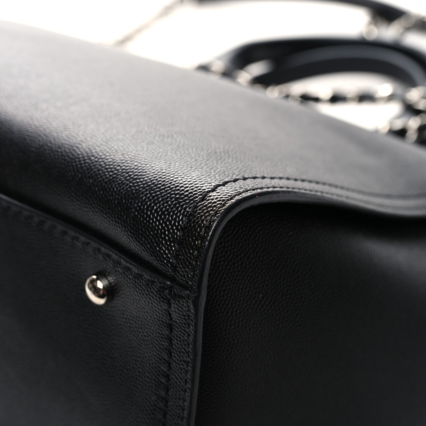 Caviar Small Studded Deauville Tote Black