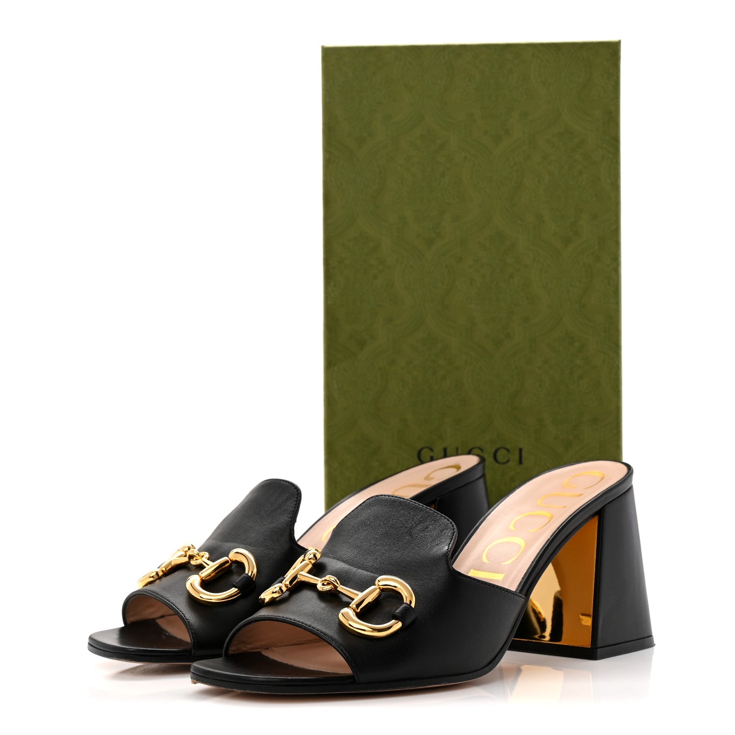 Gucci Nappa Horsebit 75mm Slide Sandals 39.5 Black 12 of 12