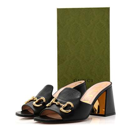 Gucci Nappa Horsebit 75mm Slide Sandals 39.5 Black 12 of 12