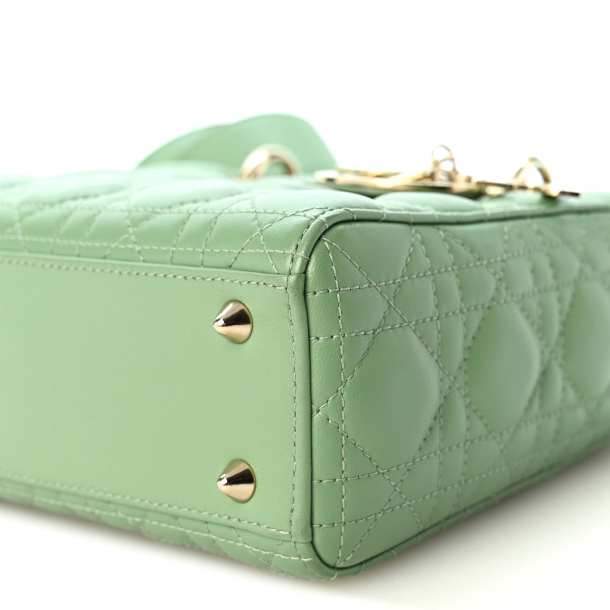 Lambskin Cannage Small My ABCDior Lady Dior Green