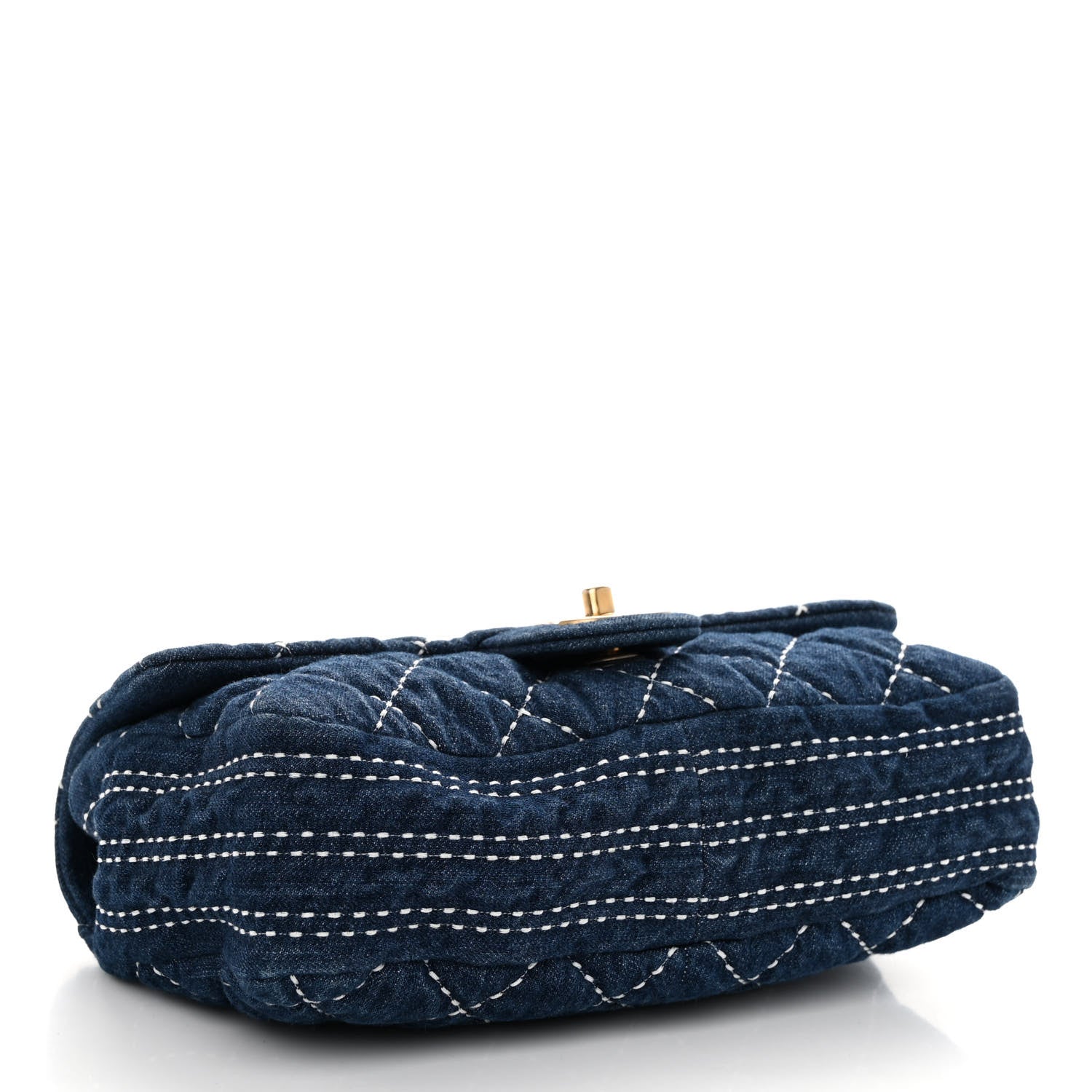 Chanel Denim Quilted Medium Denim Trip Single Flap Blue 4 of 9
