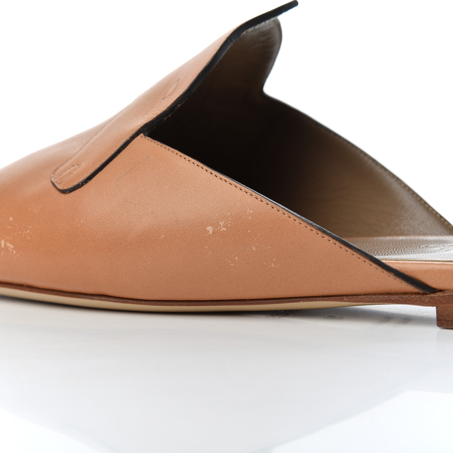 Calfskin Tangeria Mules 37 Naturel
