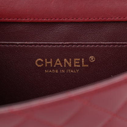 Chanel Lambskin Quilted Medium Crossing Times Flap Red 6 of 13