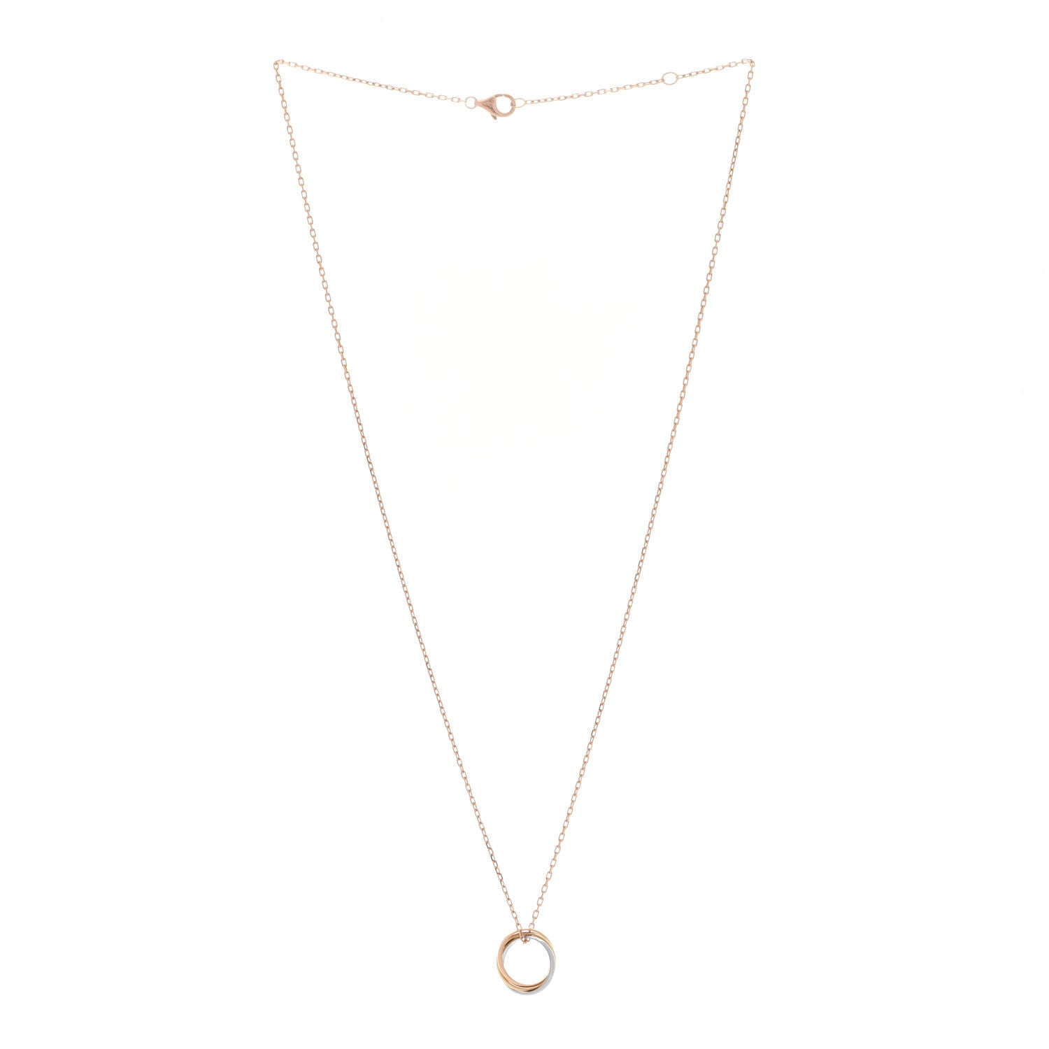 Cartier 18K Pink Yellow White Gold Trinity Pendant Necklace 3 of 9