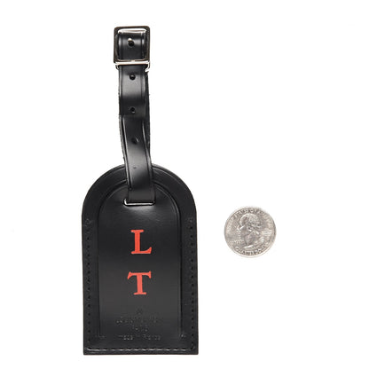Louis Vuitton Calfskin Black Luggage Tag Black 2 of 5