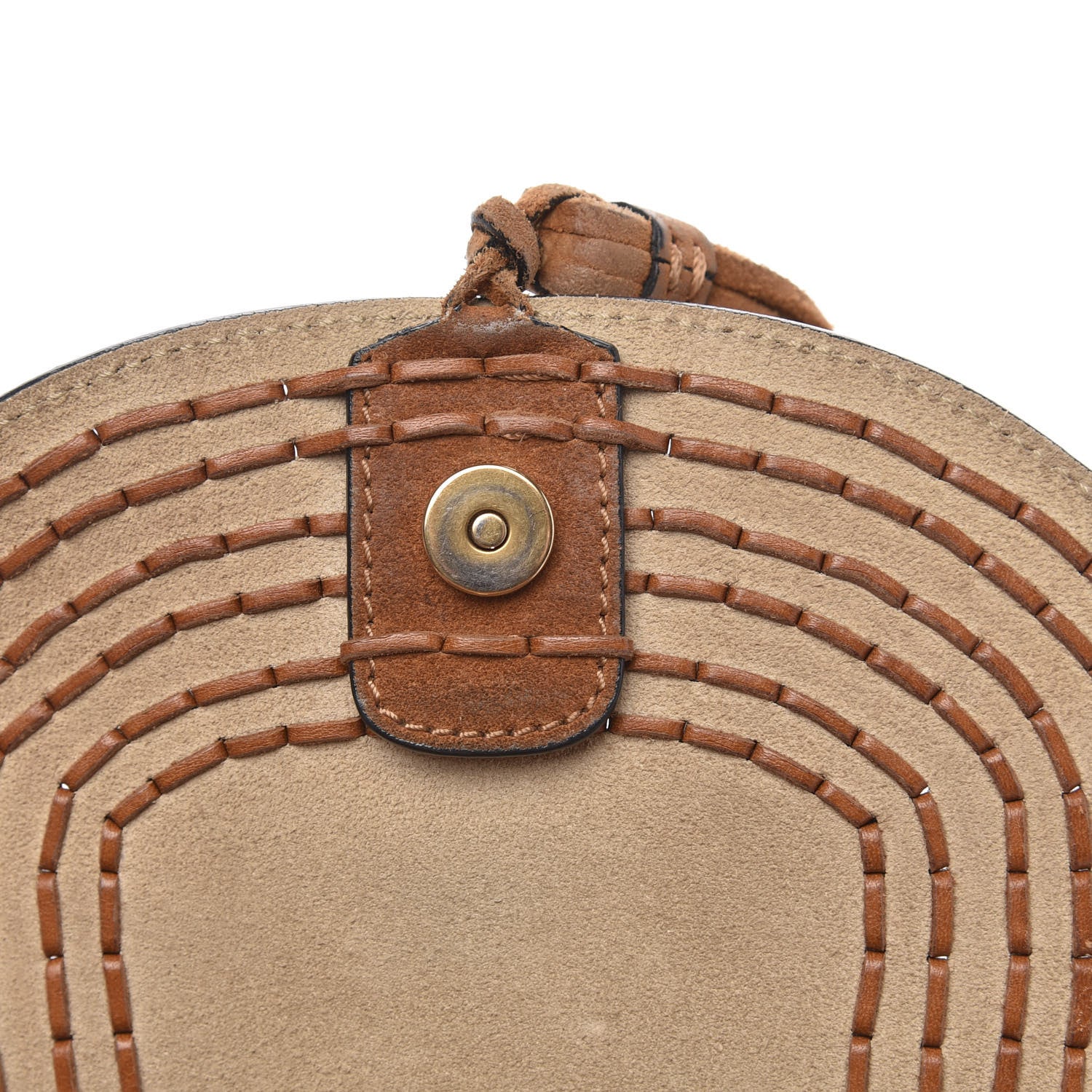 Chloe Suede Calfskin Braided Mini Hudson Shoulder Bag Caramel 15 of 15