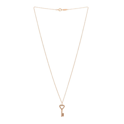 Tiffany Rose Gold Mini Heart Key Pendant Necklace 3 of 5