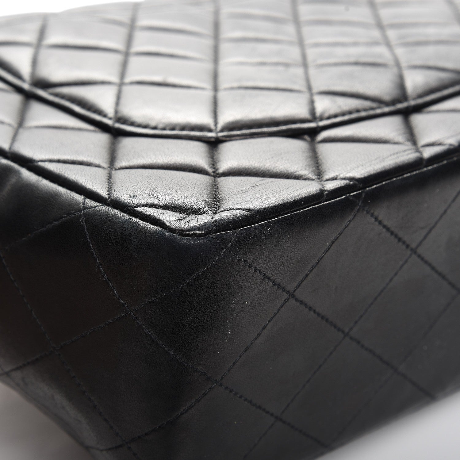 Chanel Lambskin Quilted Jumbo Single Flap Black 12 of 13