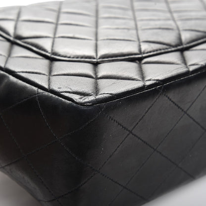 Chanel Lambskin Quilted Jumbo Single Flap Black 12 of 13