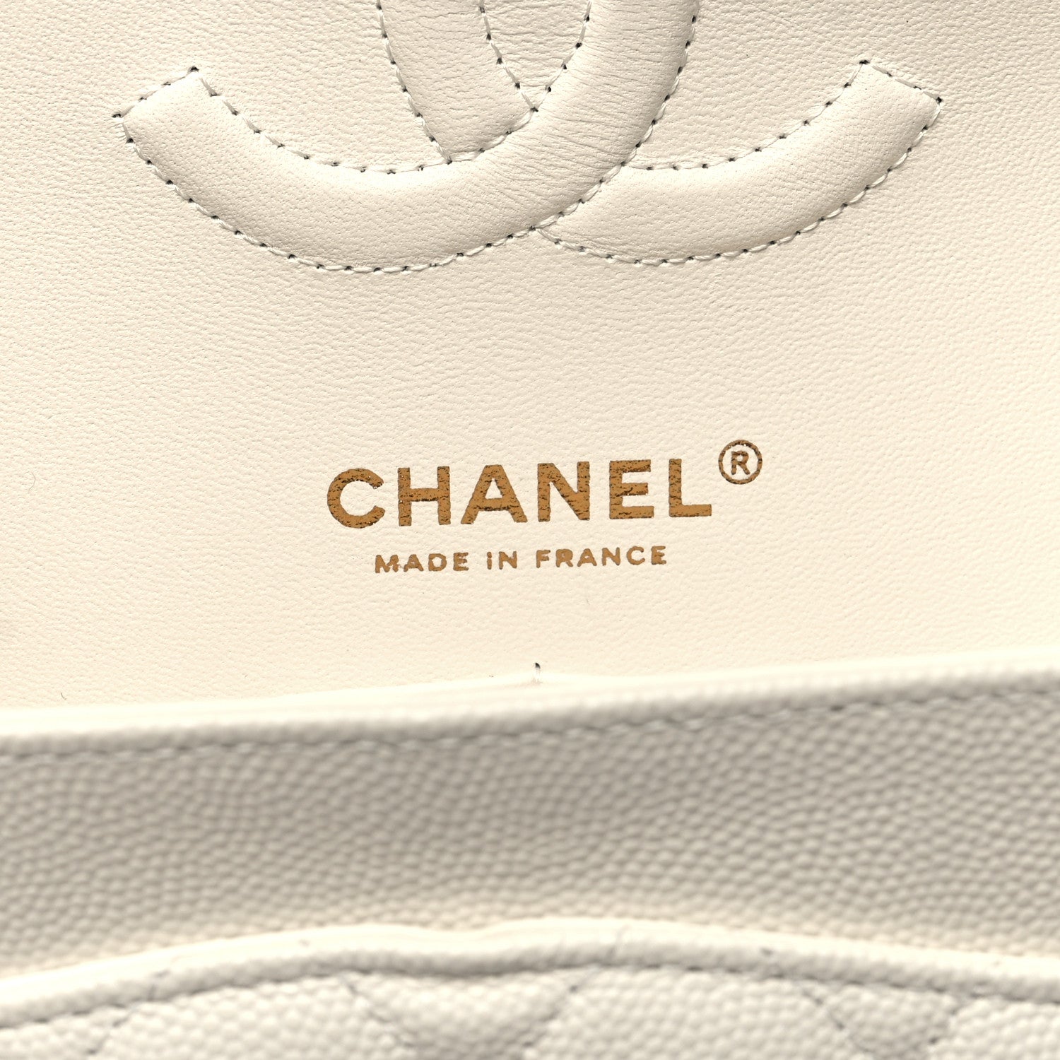 Chanel Caviar Quilted Medium Double Flap White 6 of 11