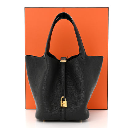 Hermes Taurillon Clemence Picotin Lock 22 MM Black 11 of 11