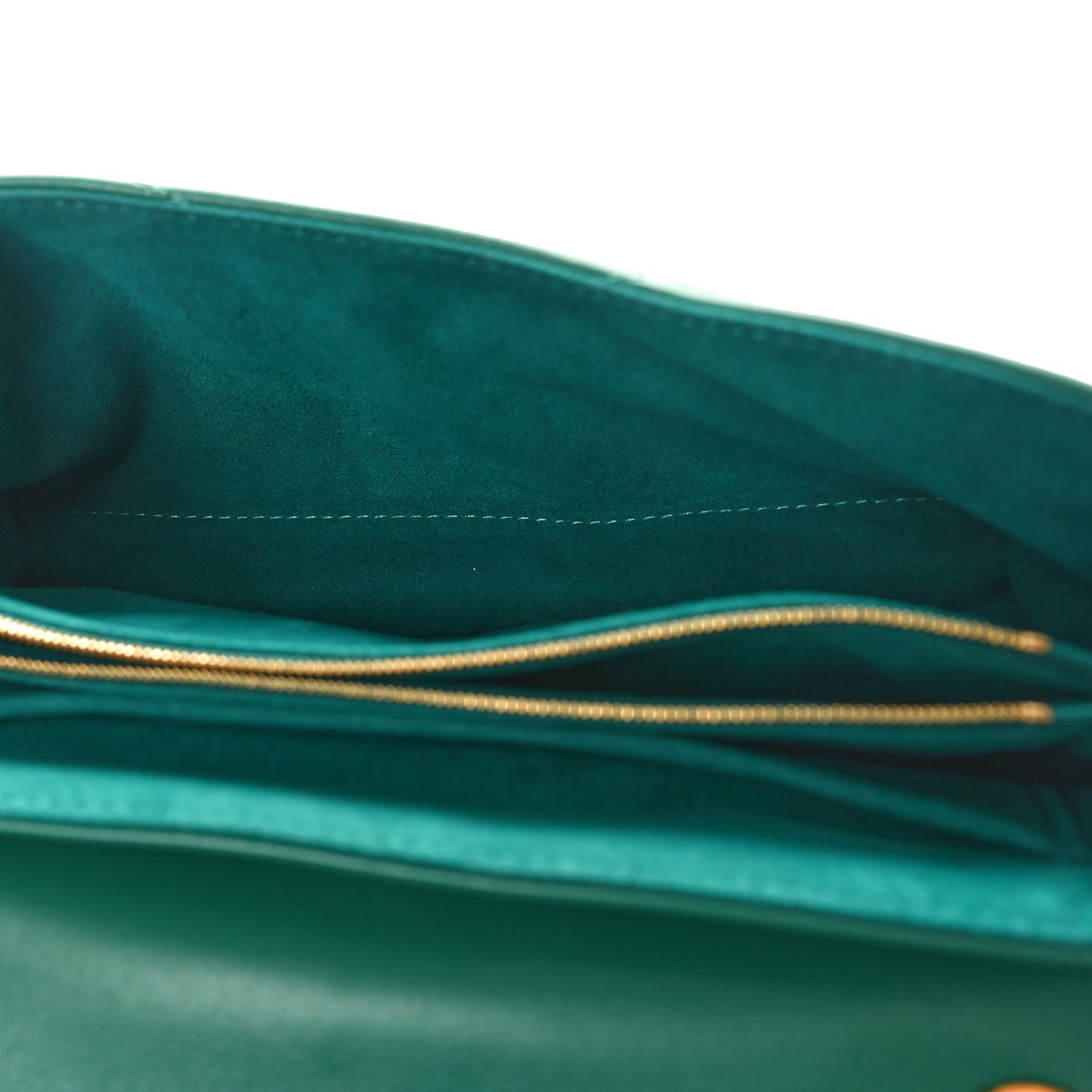 Calfskin New Wave Chain Bag MM NM Emerald