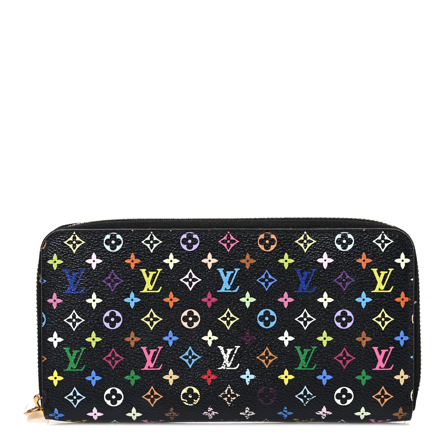 Louis Vuitton Monogram Multicolor Zippy Wallet Black Grenade 1 of 8
