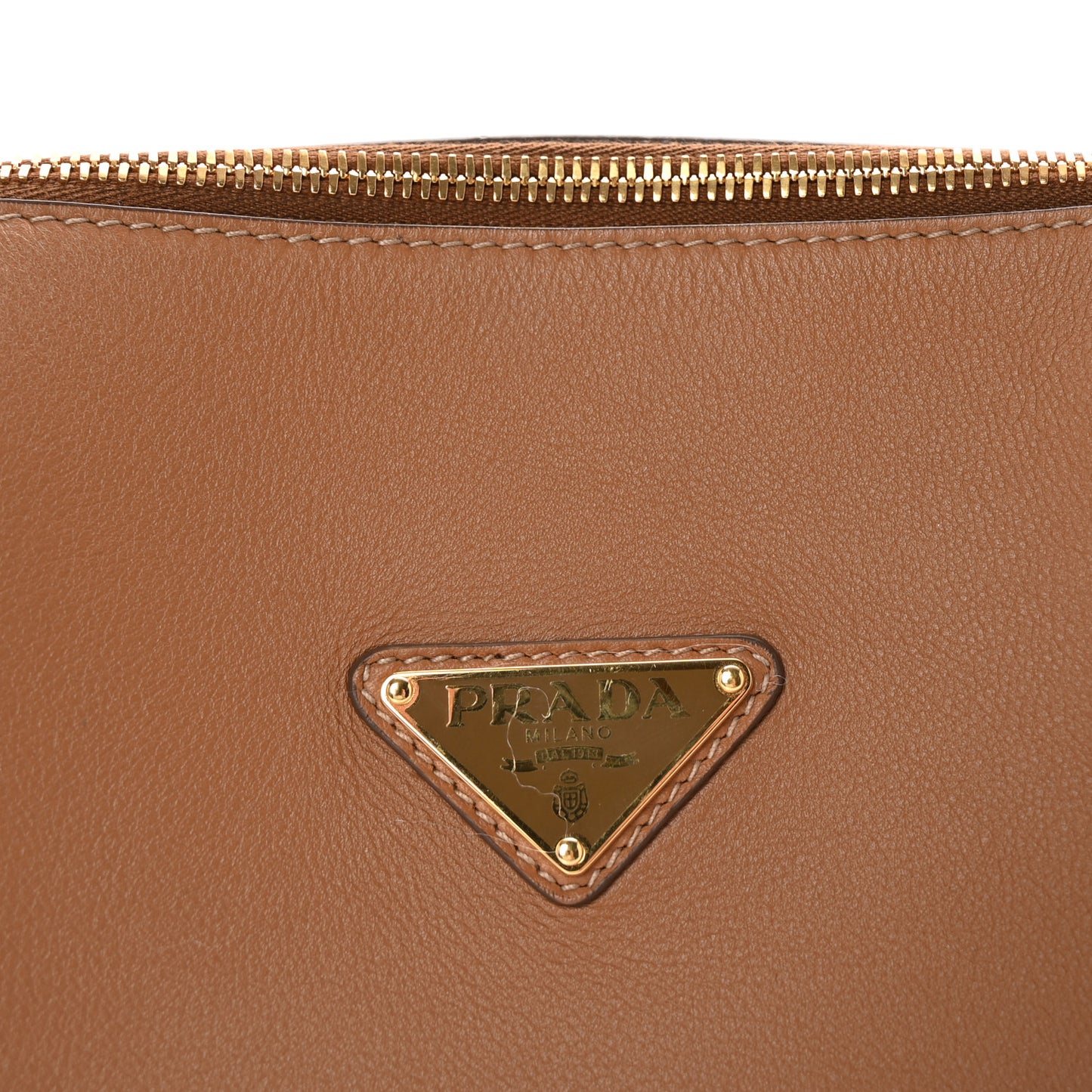 Calfskin Medium Shoulder Bag Caramel