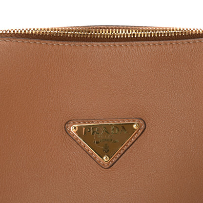 Prada Calfskin Medium Shoulder Bag Caramel 7 of 9