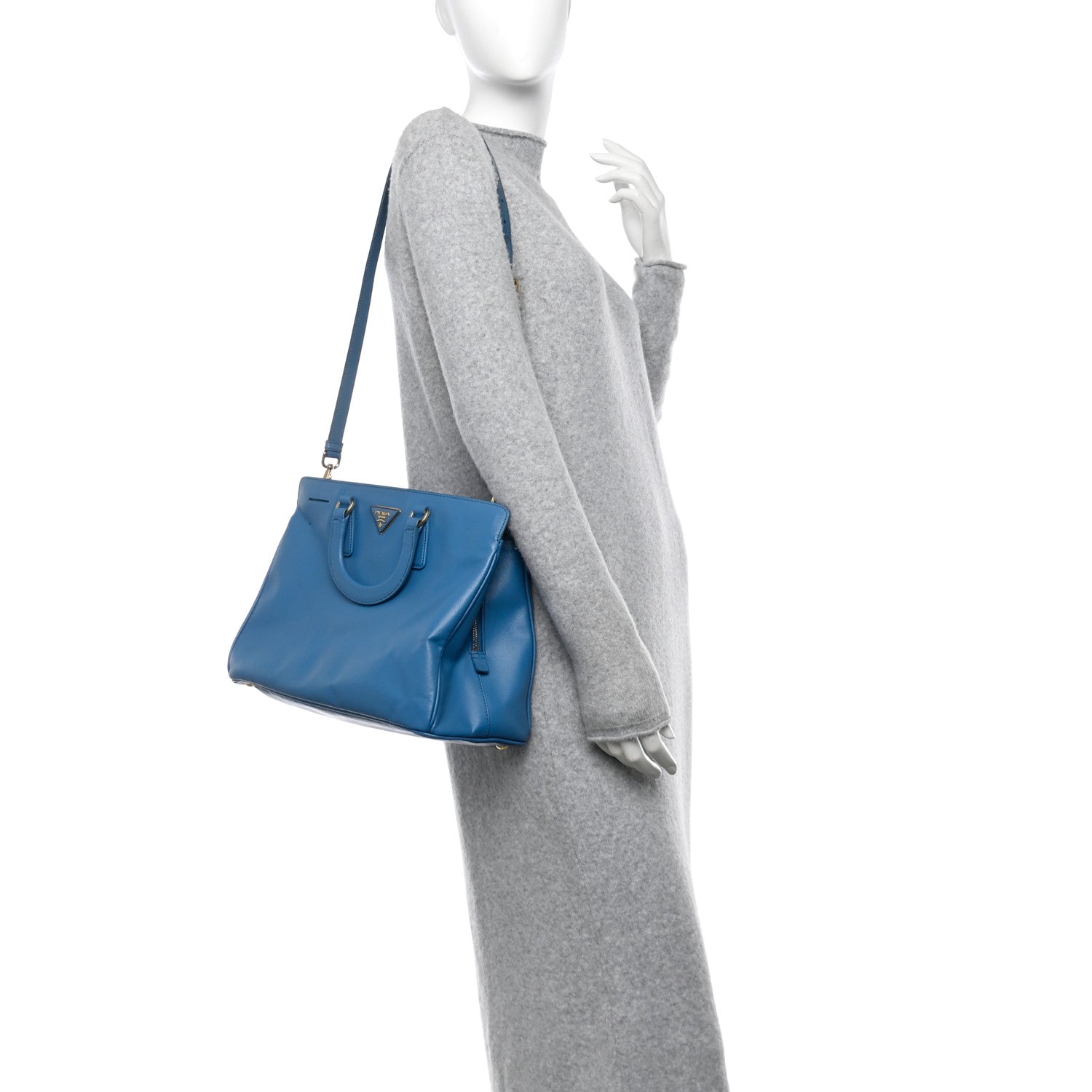 Prada Saffiano Tote Cobalto 2 of 15