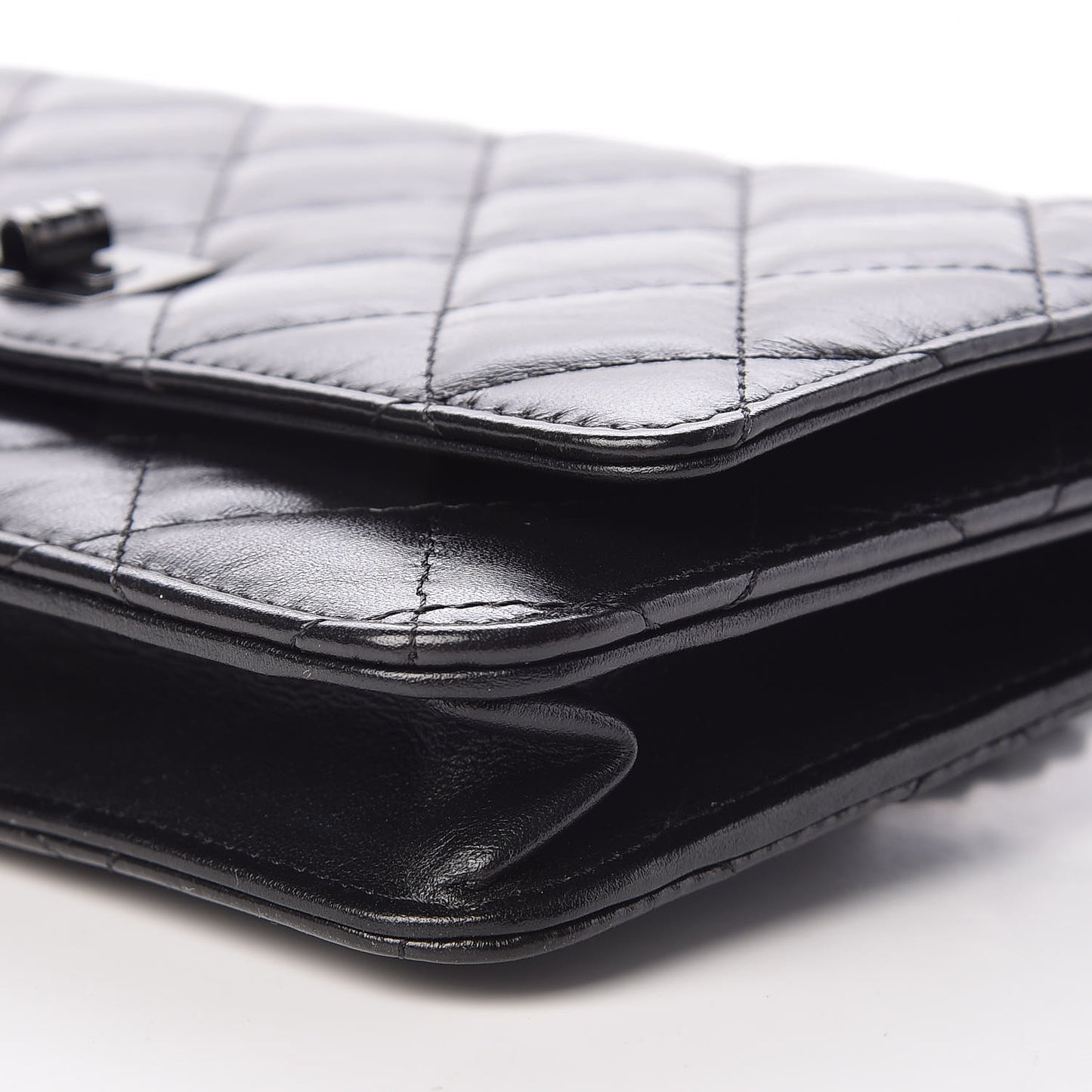 Aged Calfskin Quilted Reissue Wallet On Chain WOC So Black