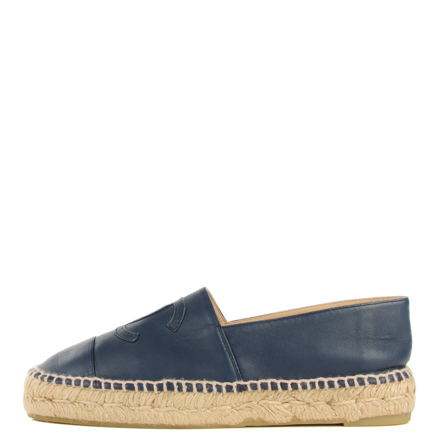 Lambskin Espadrilles 37 Dark Navy