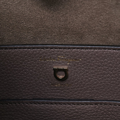 Salvatore Ferragamo Calfskin Reverse Hobo Gray 6 of 8
