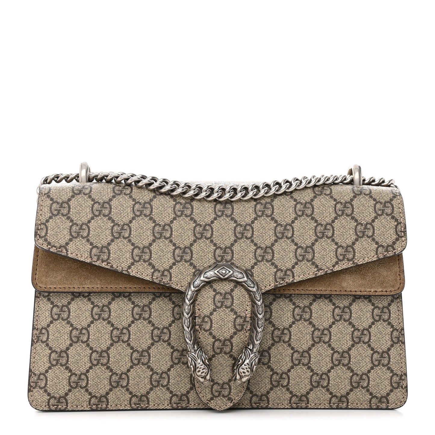 GG Supreme Monogram Small Dionysus Shoulder Bag Taupe
