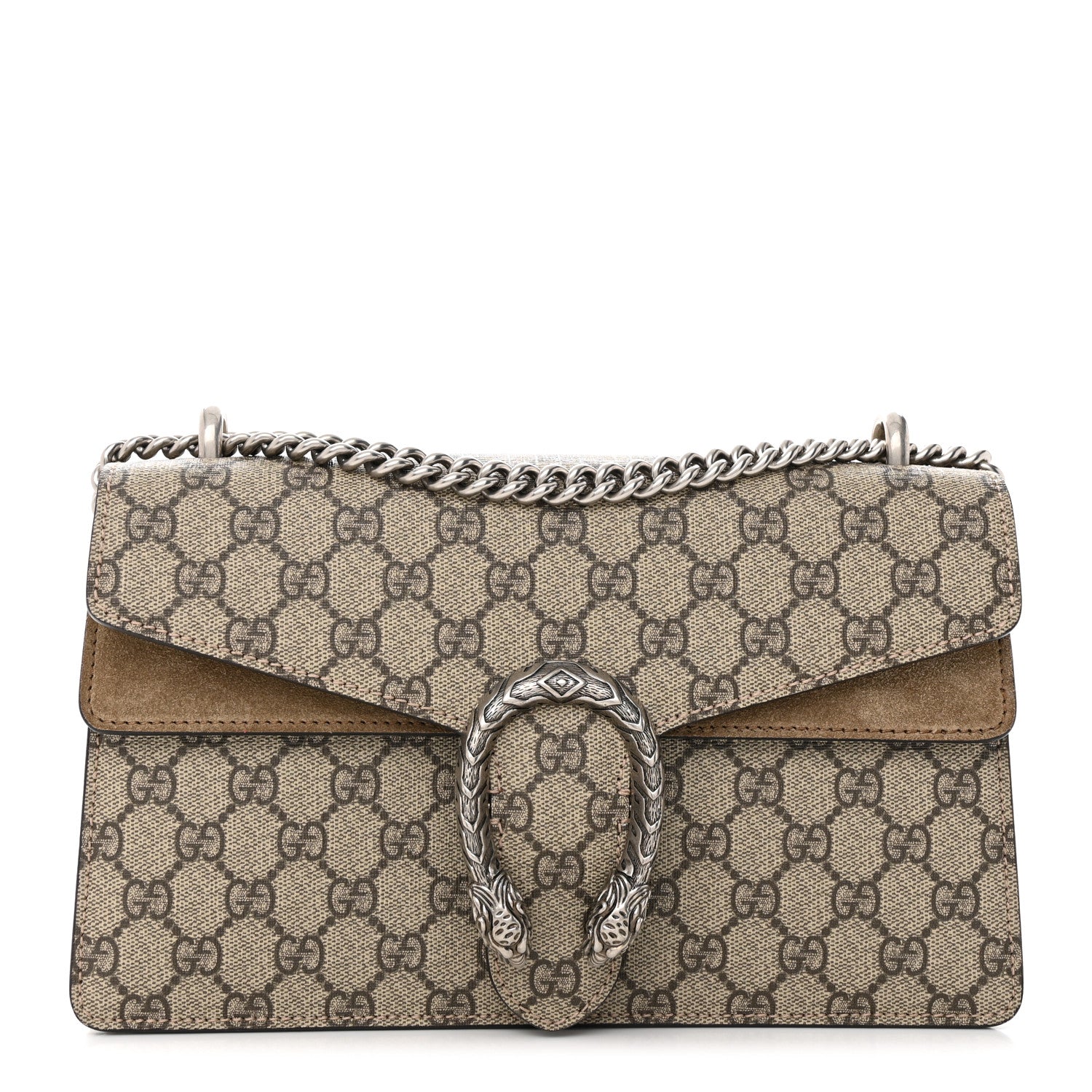 Gucci GG Supreme Monogram Small Dionysus Shoulder Bag Taupe 1 of 16