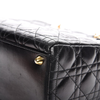 Christian Dior Lambskin Cannage Large Lady Dior Black 10 of 12