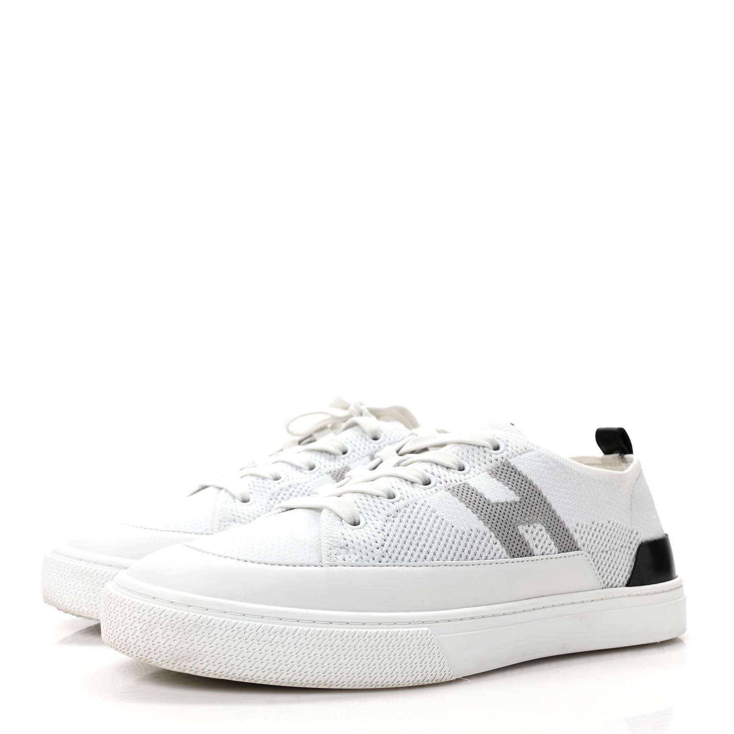 Hermes Calfskin Deep Sneakers 40 White Multicolor 3 of 9
