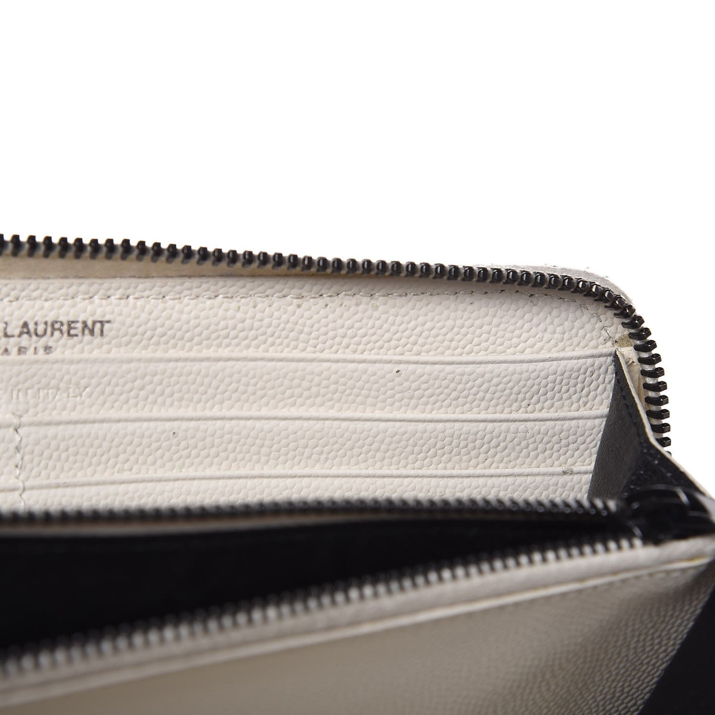 Grain De Poudre Matelasse Chevron Monogram Zip Around Wallet Porcellana Black
